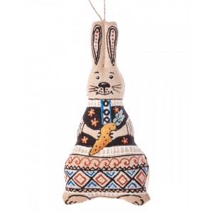Vanilla Hare with Carrot - Hanging Decoration - £2 Donation Pledge